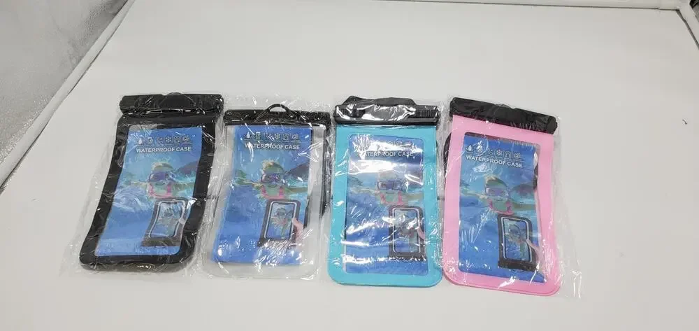 Waterproof Floating Cell Phone Pouch 4 Pack W/Lanyard **NEW**